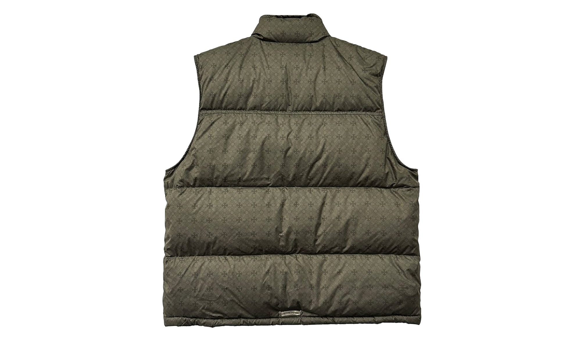 Monogram Cross Pattern Puffer Down Vest "Olive" CHRM0474