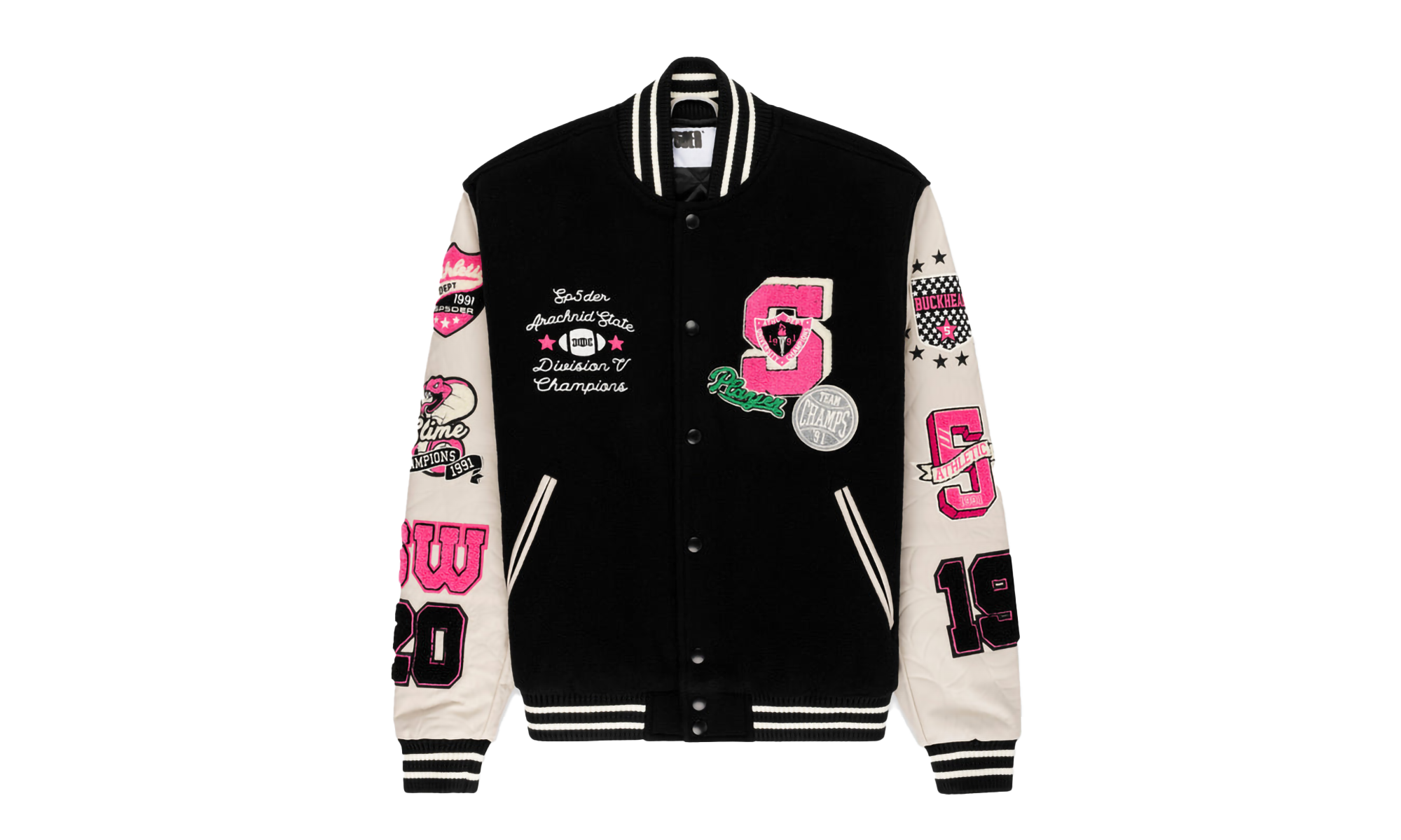 DIVISION 5 VARSITY JACKET "Black / Pink" SP5der27