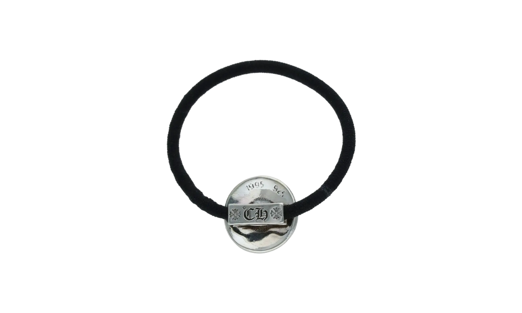 Cross Ball Button Hair Elastic "Silver" CHRM0515