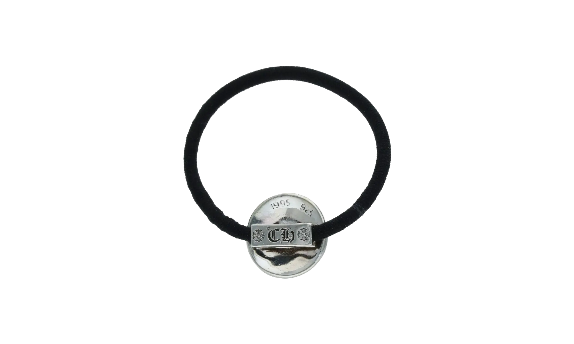 Cross Ball Button Hair Elastic "Silver" CHRM0515
