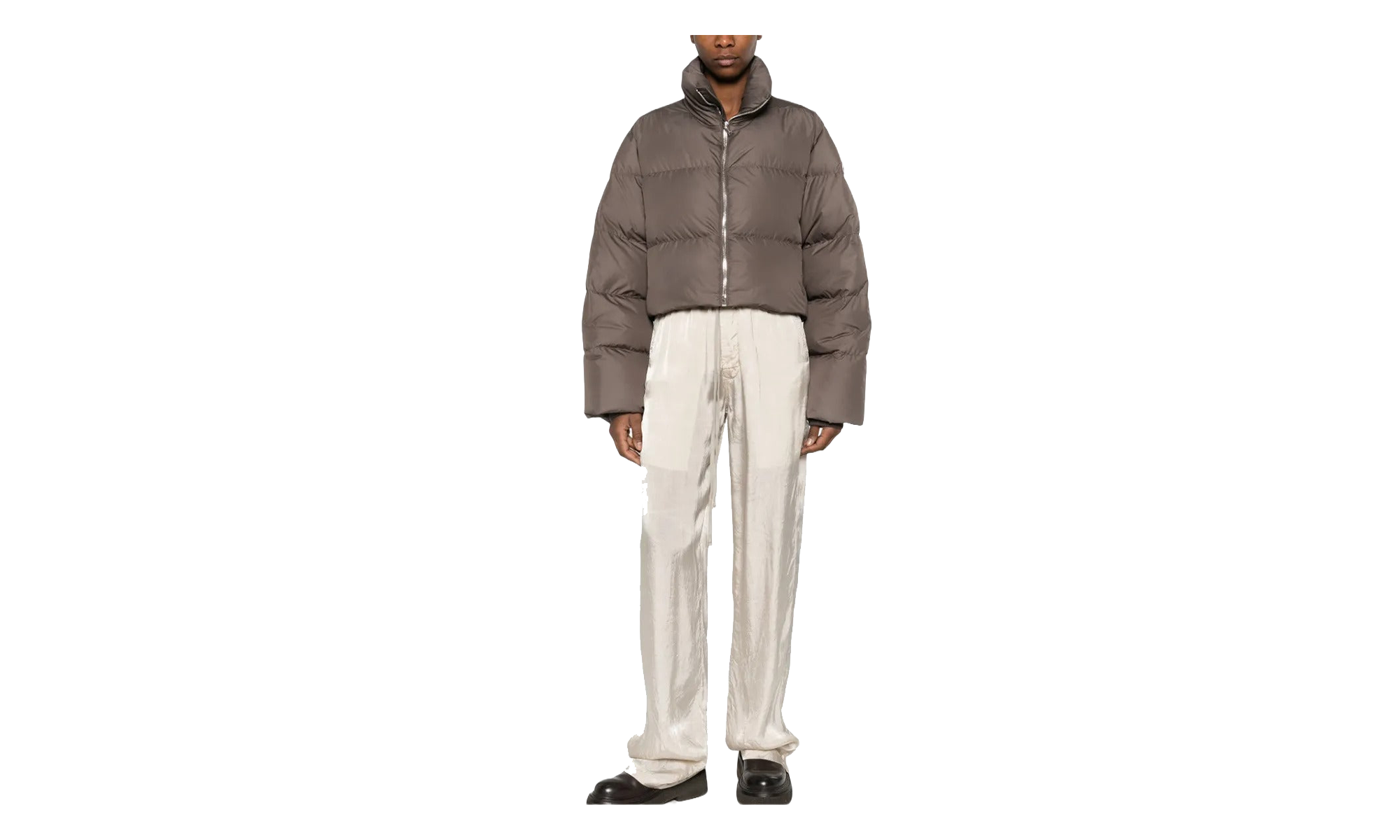 Rick Owens Woven Cropped Cyclopic Jacket WMNS "Dark Dust" MON43