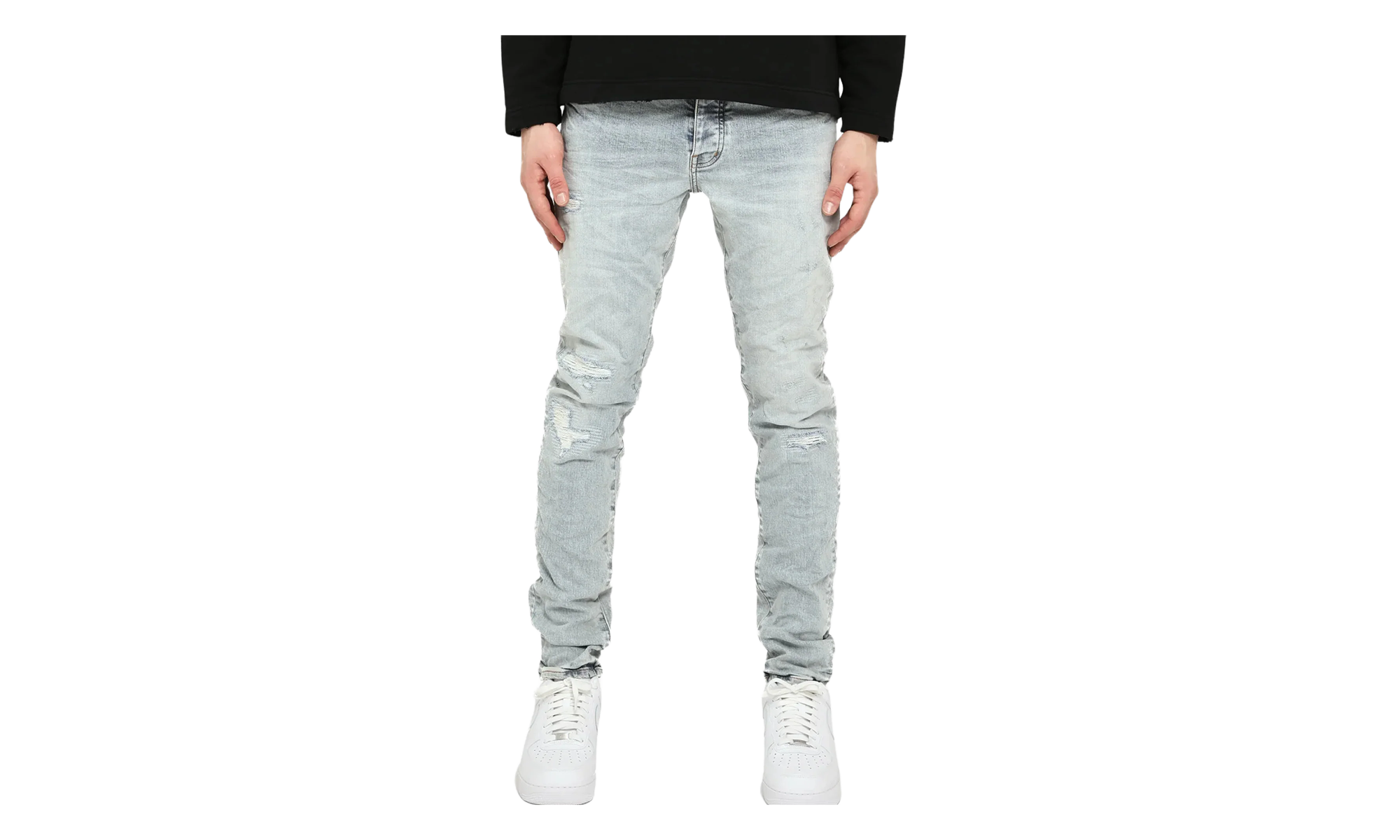Kivu Skinny Repair Jeans "Light Indigo" P001 KVRL425