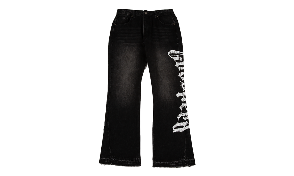 OG Logo Flared Denim Jeans "Grey Wash" GS116