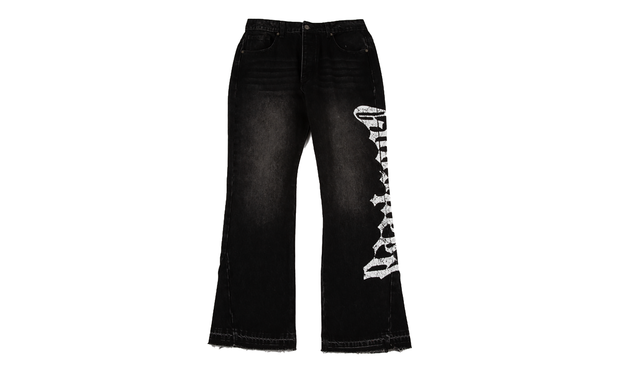 OG Logo Flared Denim Jeans "Grey Wash" GS116