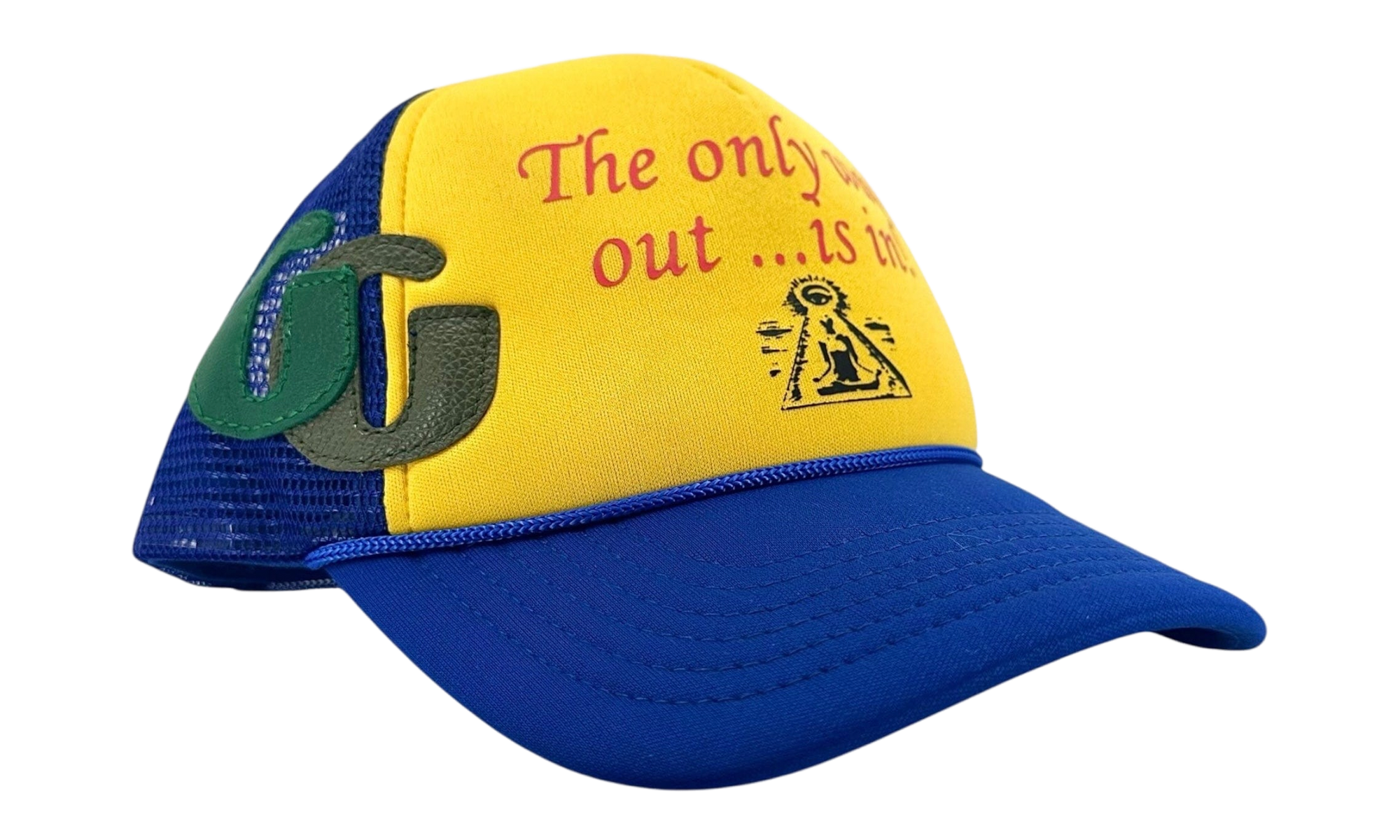 Only Way Out Trucker Hat "Blue Yellow" GD108