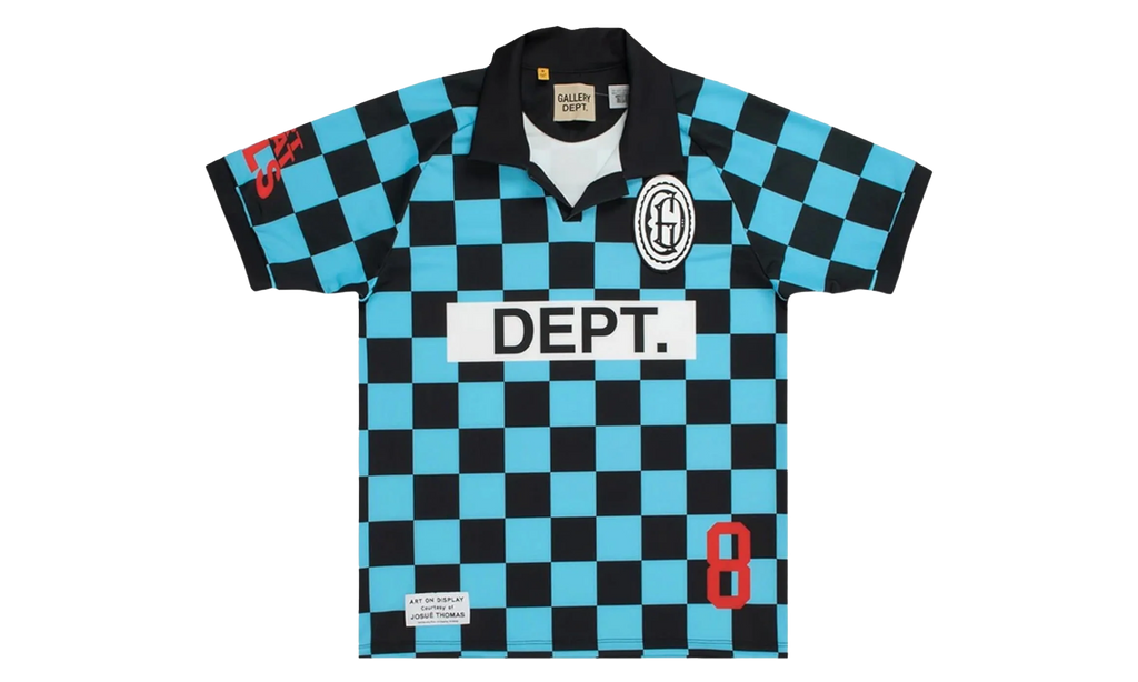 Checkered Soccer Jersey "Black / Blue" C7A5A3J4