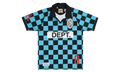 Checkered Soccer Jersey "Black / Blue" C7A5A3J4