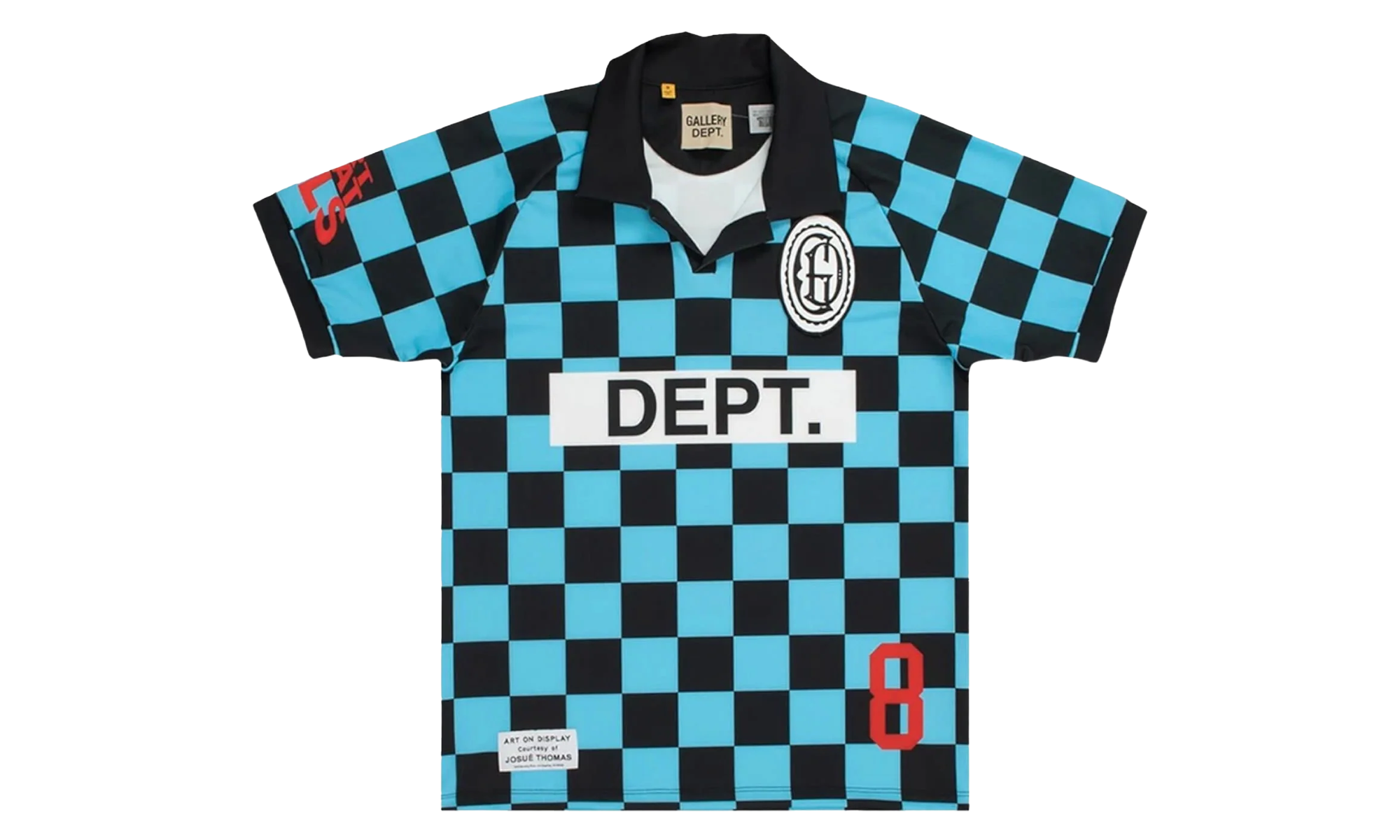 Checkered Soccer Jersey "Black / Blue" C7A5A3J4