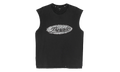 Sequin Script Sleeveless Tee "Black" P103 TBDS226