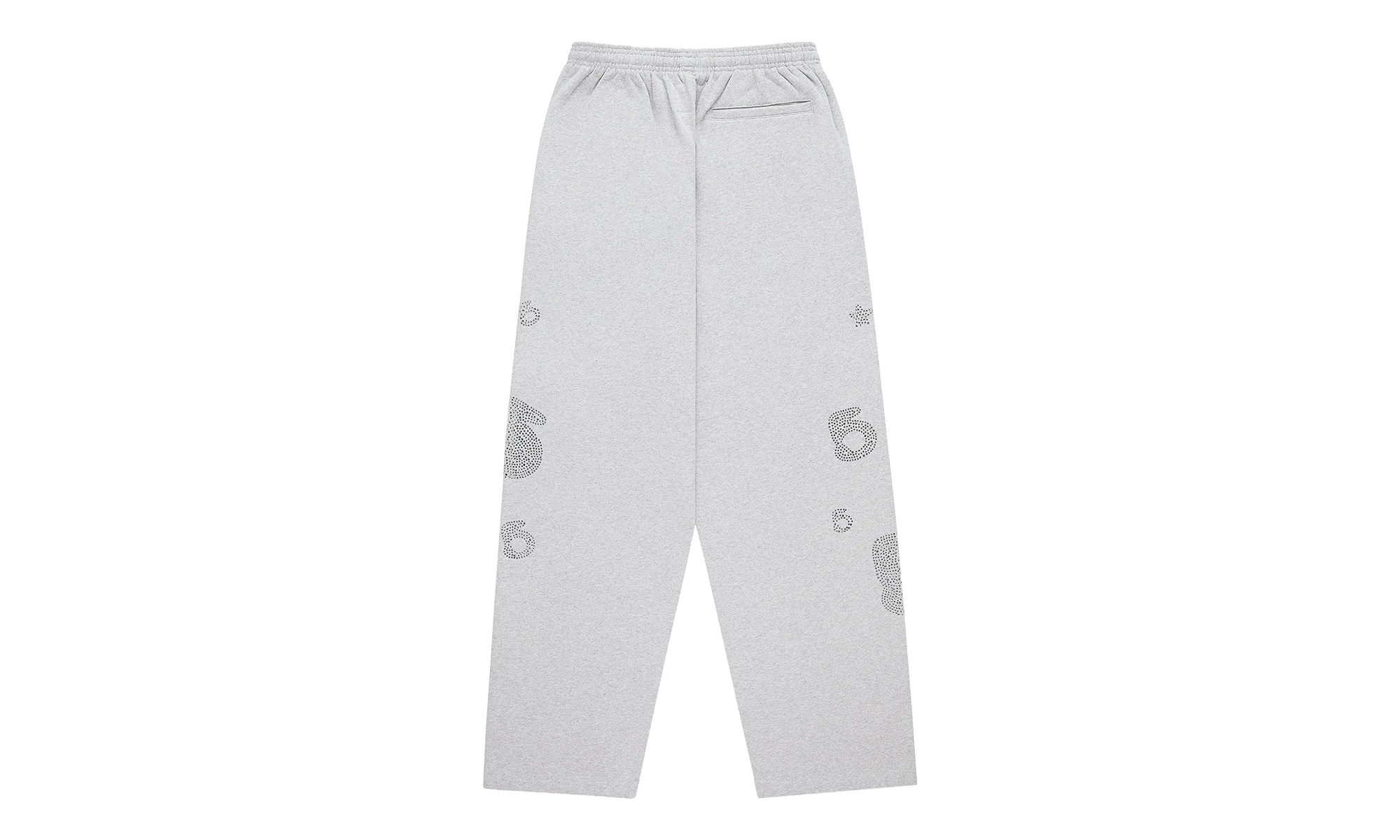Rhinestone Beluga V2 Wide Leg Sweatpants "Heather Grey" SP5der310