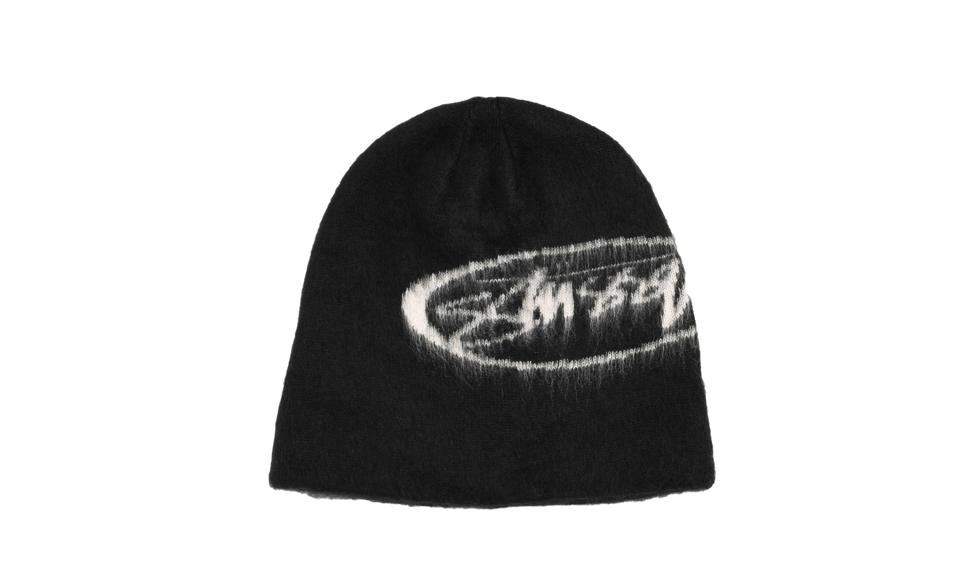 Brushed oval skullcap "Black" STUS330