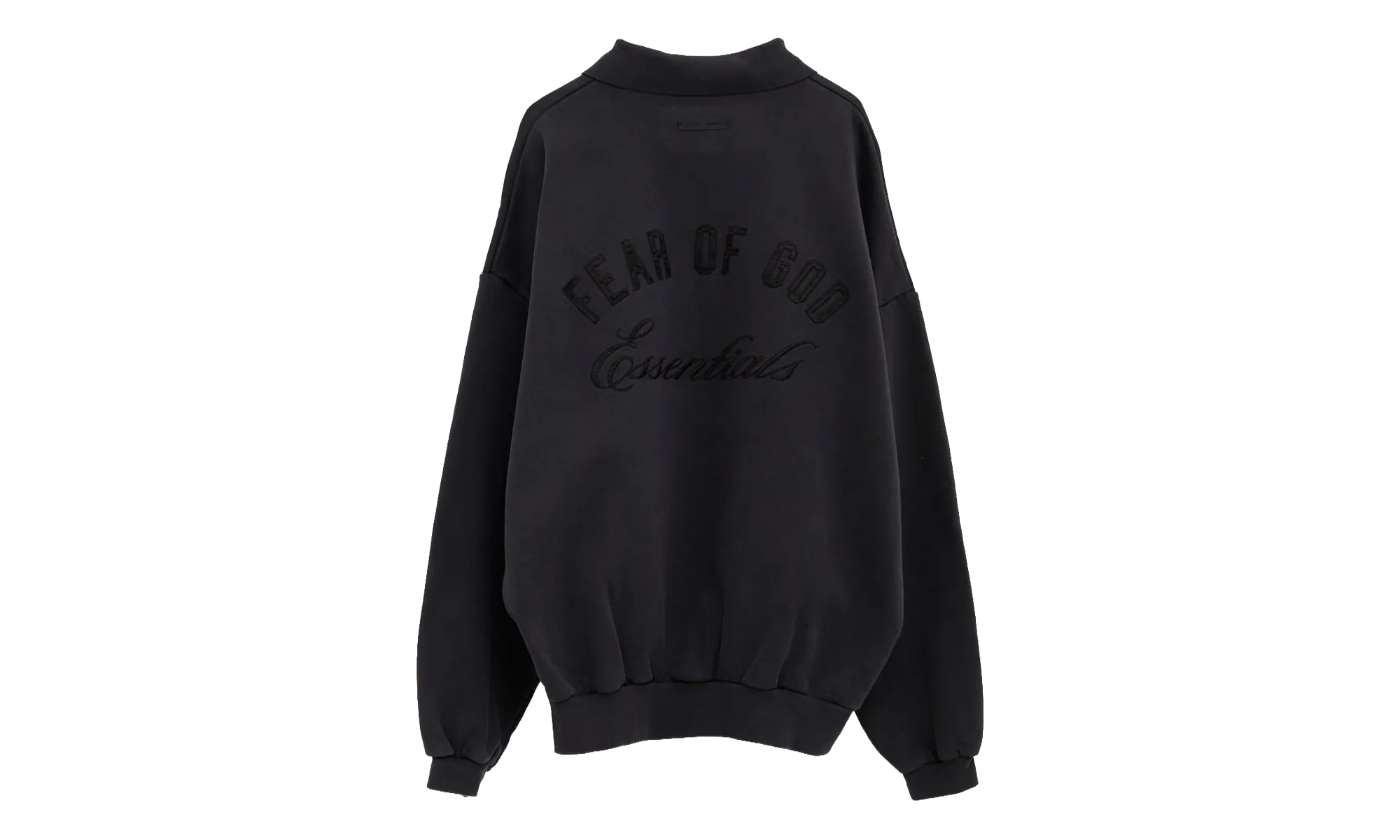 Embroidered Classic Polo Sweatshirt "Vintage Black" 192HO252042F