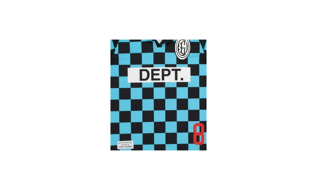Checkered Soccer Jersey "Black / Blue" C7A5A3J4