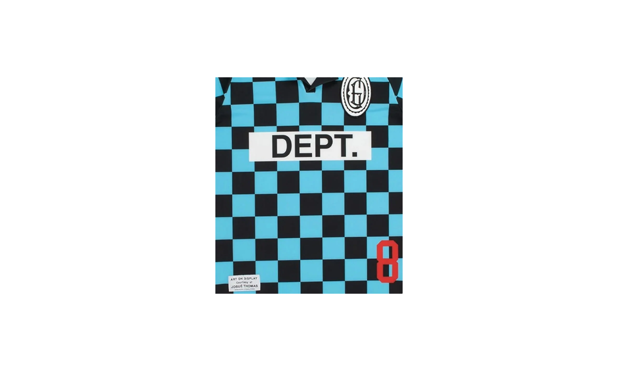Checkered Soccer Jersey "Black / Blue" C7A5A3J4