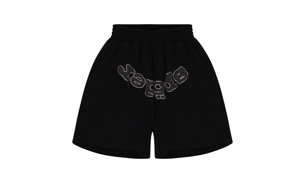 OG WEB V2 RHINESTONE SHORT "Black" SP5der72