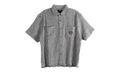 Crinkled Check Short Sleeve Shirt "BLACK" 1110371 BLAC