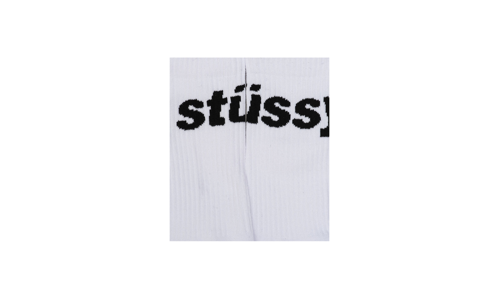 Jacquard Logo Socks "White" STUS92