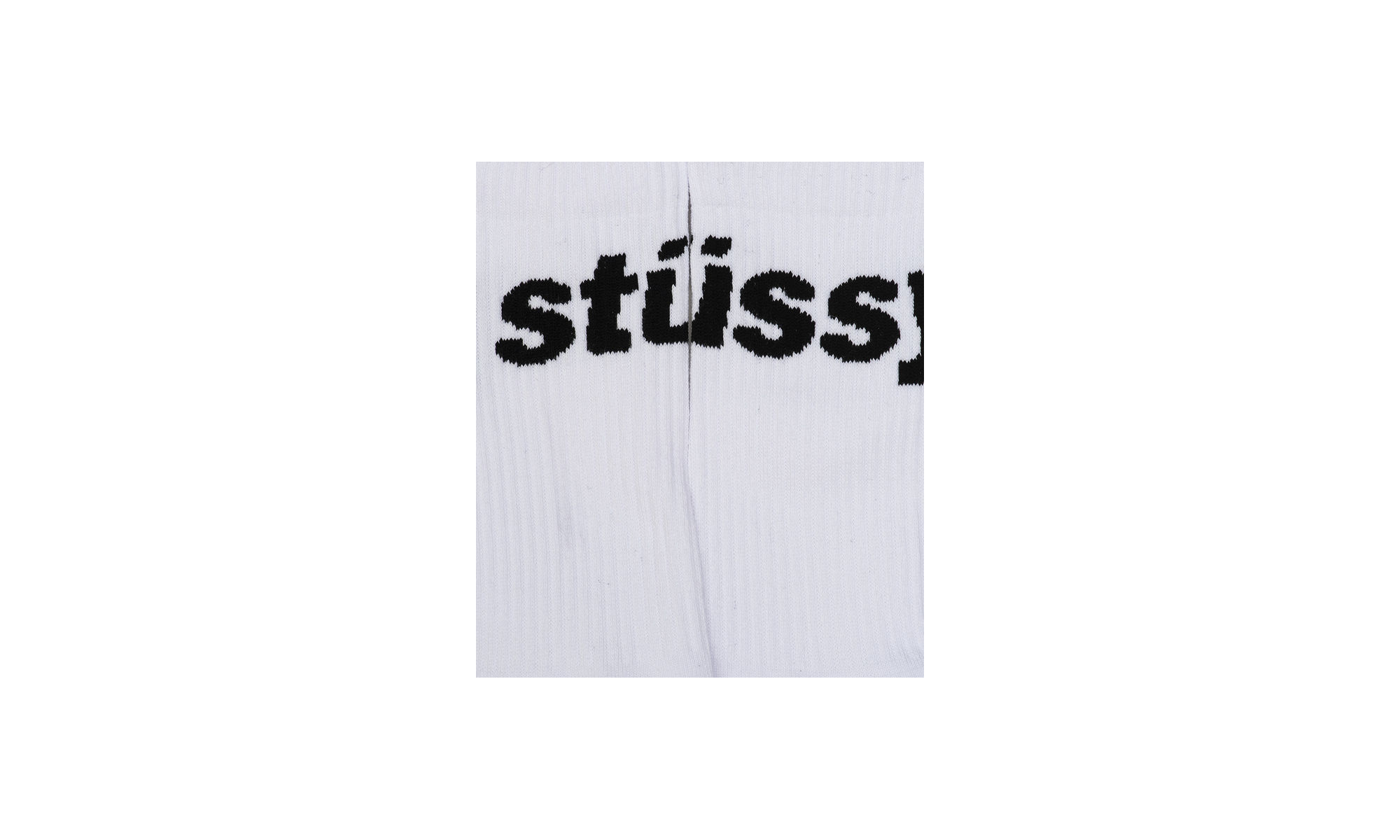 Jacquard Logo Socks "White" STUS92
