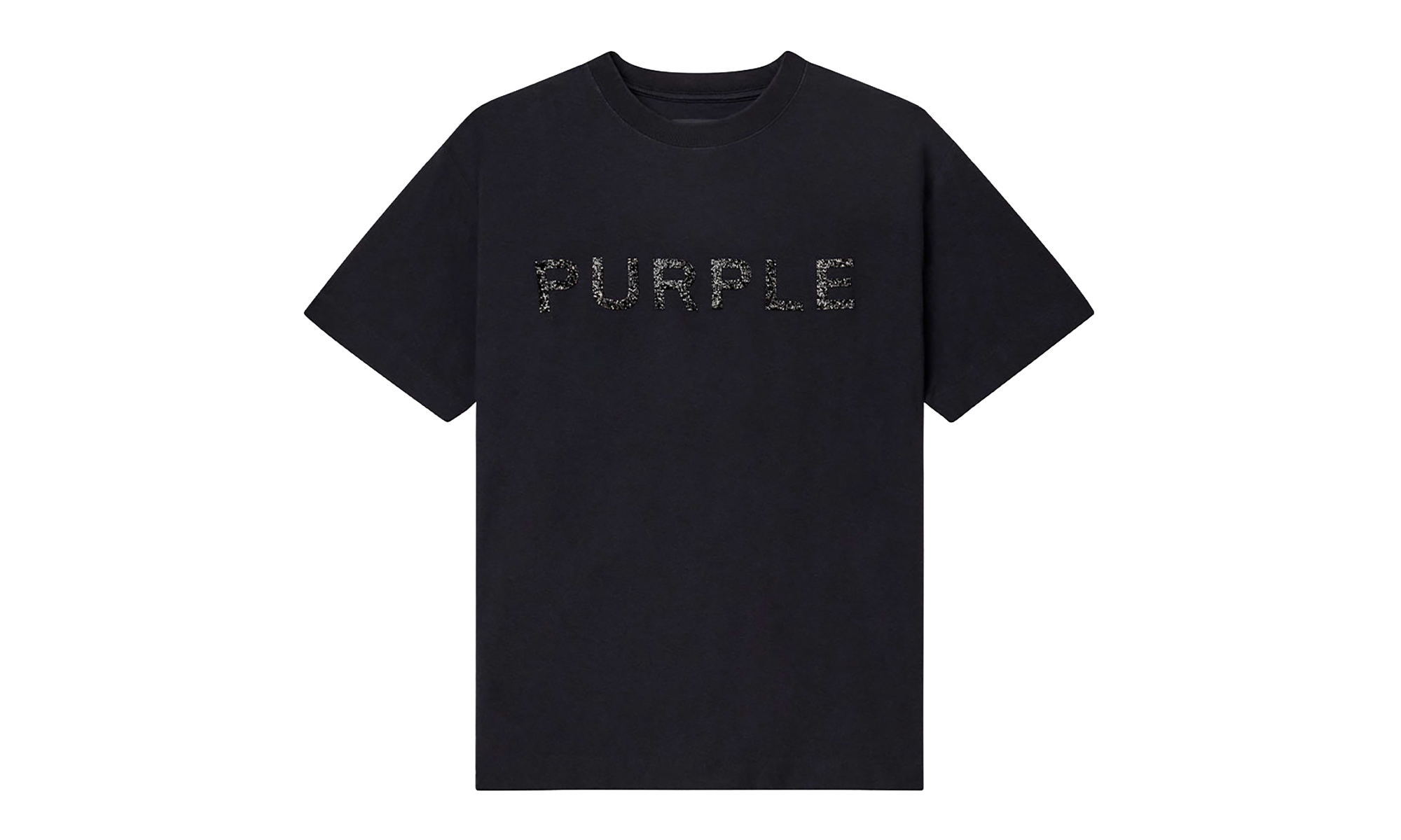 Crystals Textured SS Tee "Black" P104 TBMS226