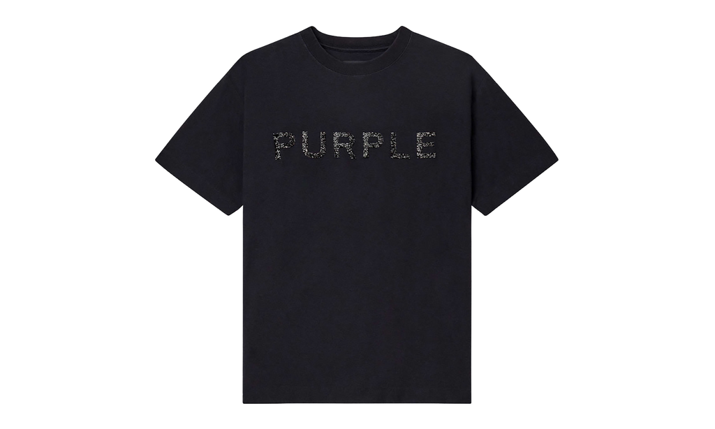 Crystals Textured SS Tee "Black" P104 TBMS226