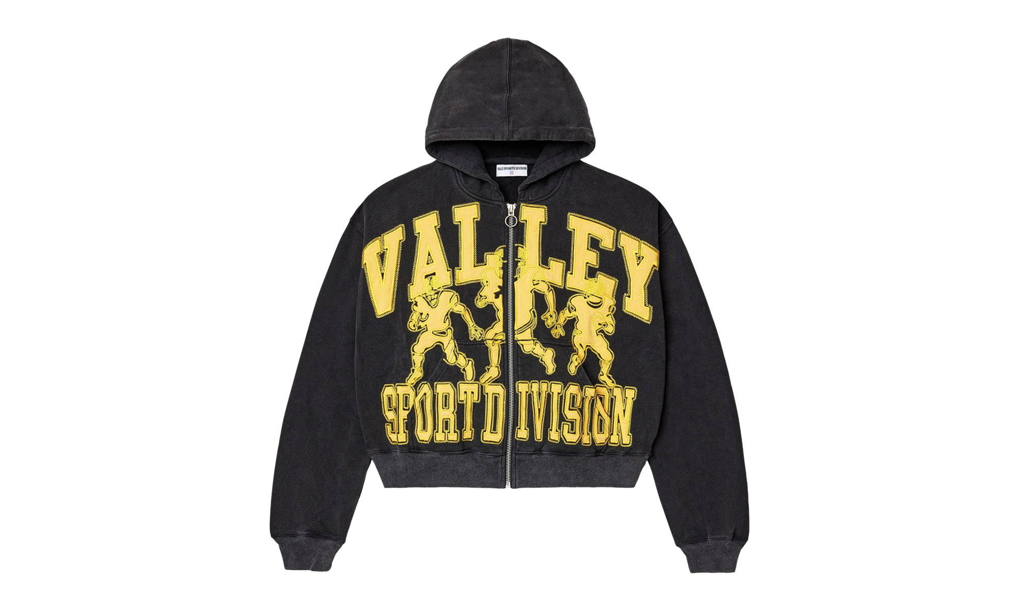 FRIDAY BLACK ZIP UP HOODIE "Black/Yellow" EN8WMYNH