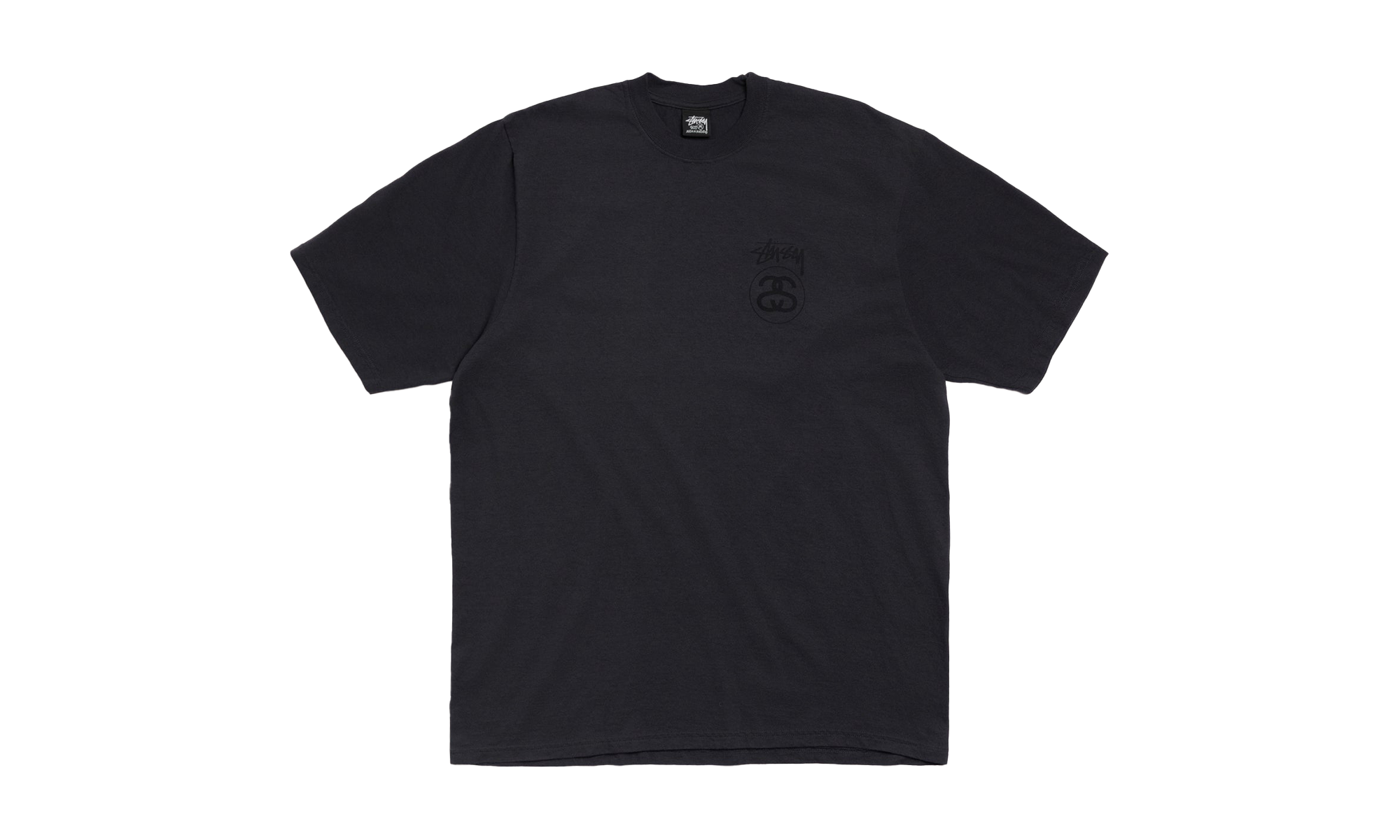 STOCK LINK TEE PIGMENT DYED "Faded Black" STUS284