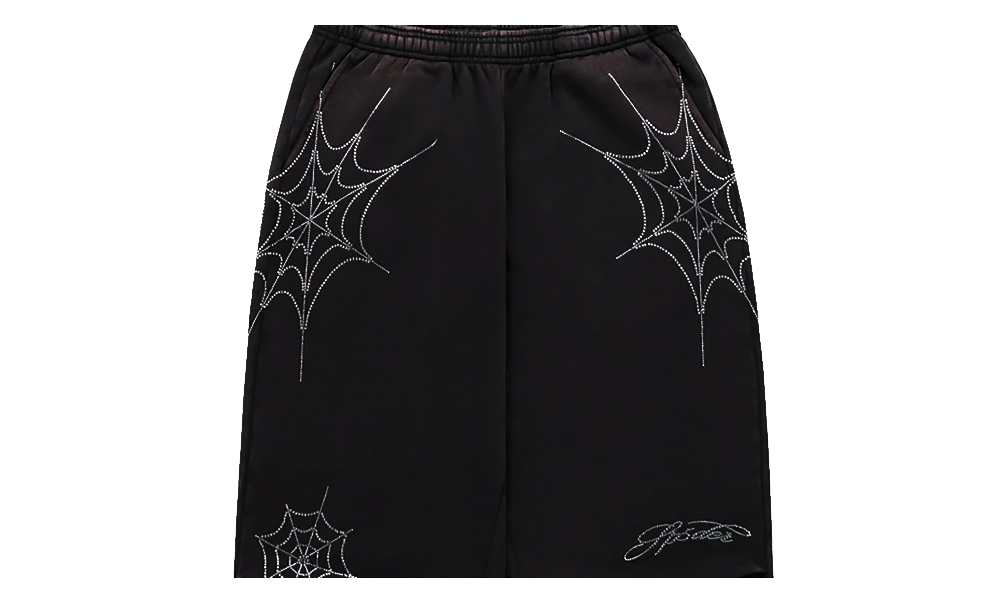 Rhinestone We Zip Sweatpants "Black" SP5der395