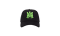 MA Logo Trucker Hat "Black Neon Green" MDS357 002