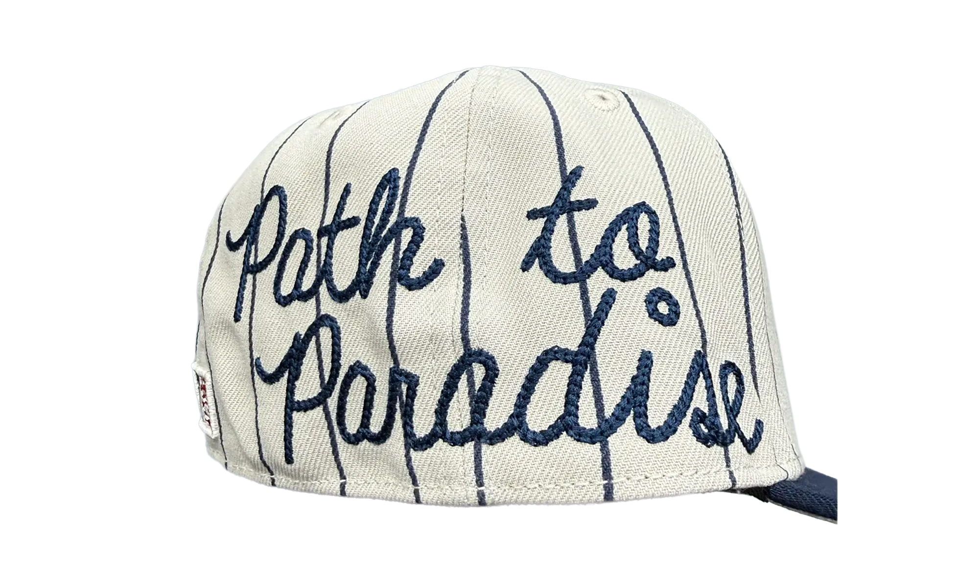Path To Paradise Baseball Fitted Hat "White / Blue" HSR112