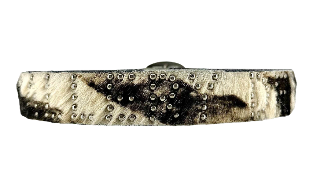 Reptile Studded Fur Belt "Black" GDRSFBB