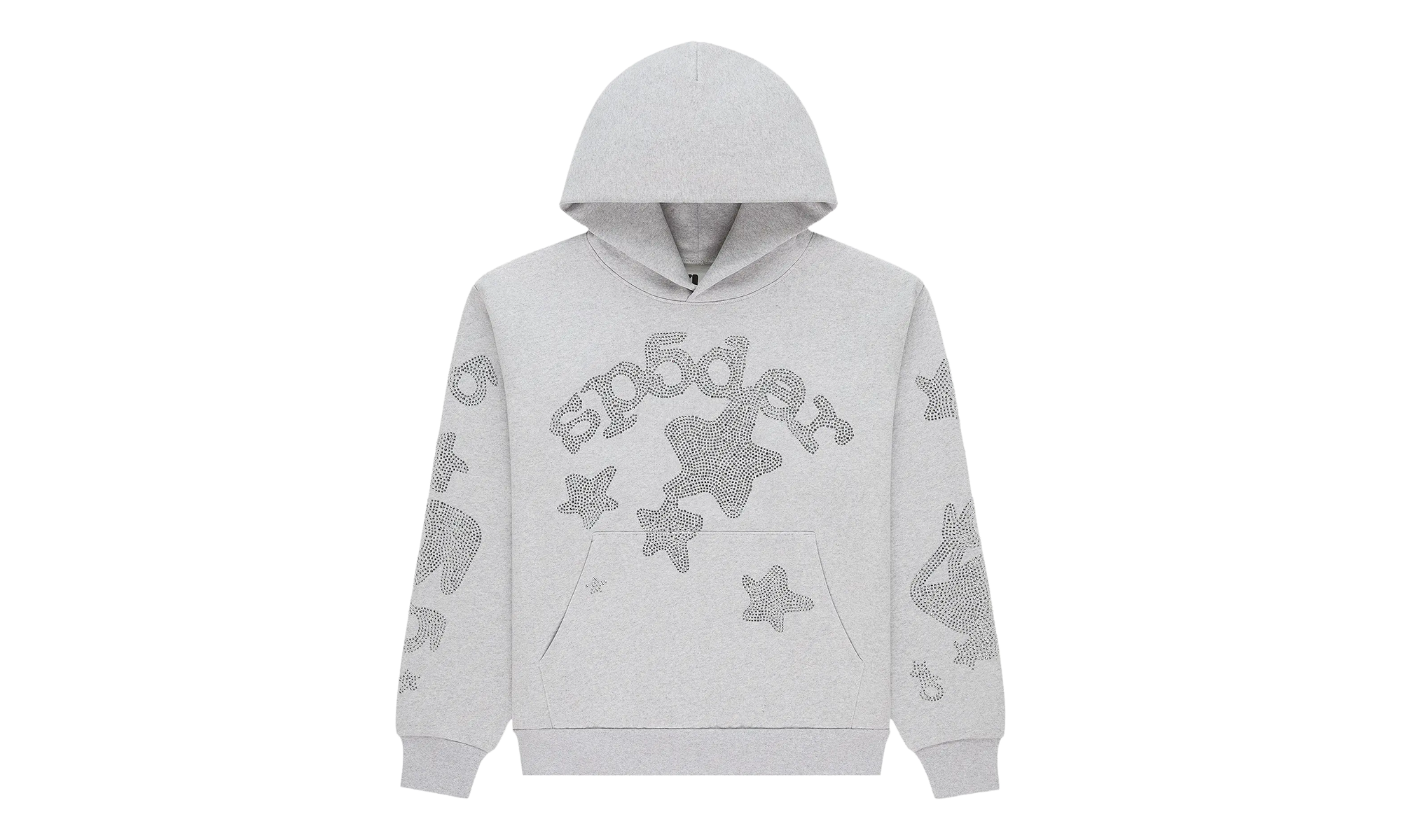 Rhinestone Beluga Hoodie "Grey" SP5der309