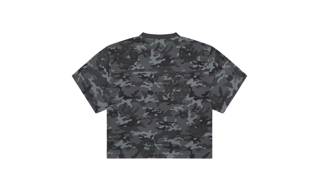 Camo Cotton Wreath Mesh Football Top "Black" DT170