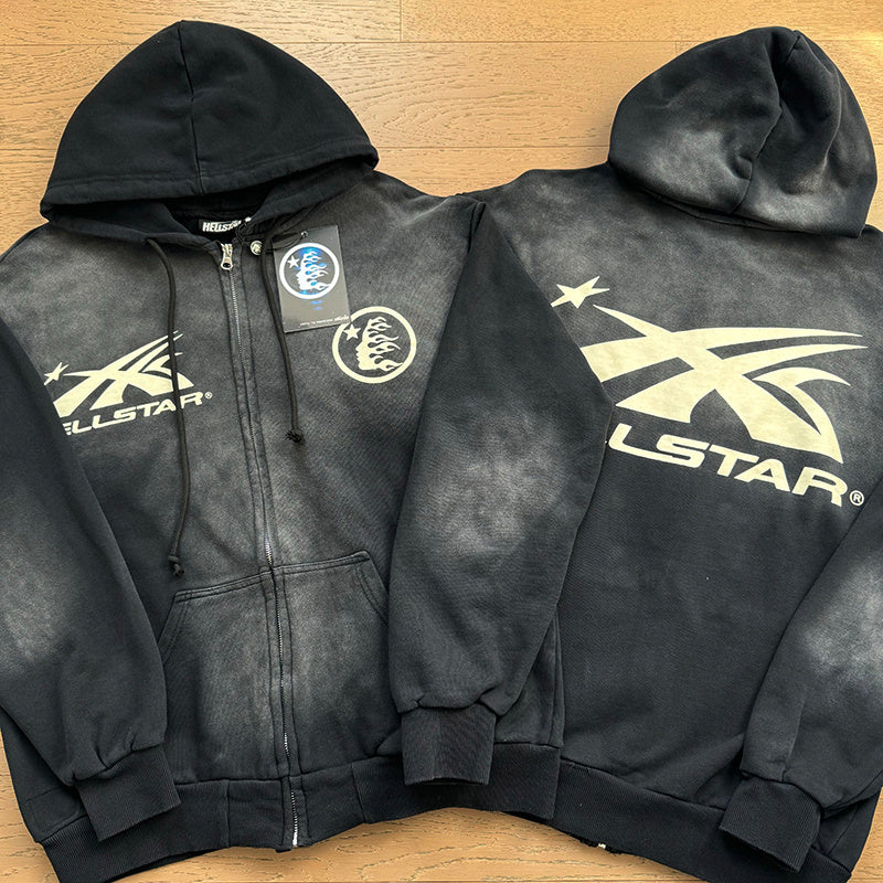 Hellstar Records Graphic Hoodie & Sweatpants Matching Set