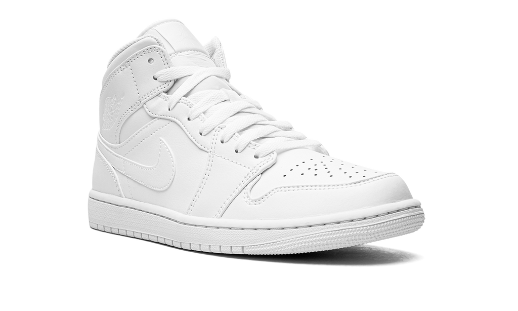 Air Jordan 1 Mid "Triple White" 554724 130