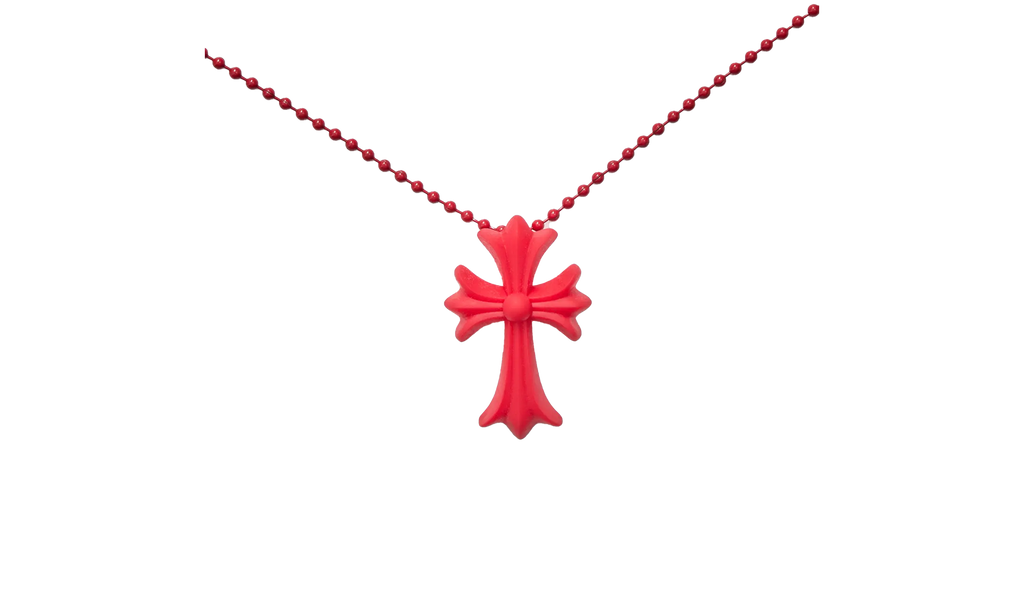 Cross Silicon Necklace "Red" CHRM0498
