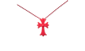 Cross Silicon Necklace "Red" CHRM0498