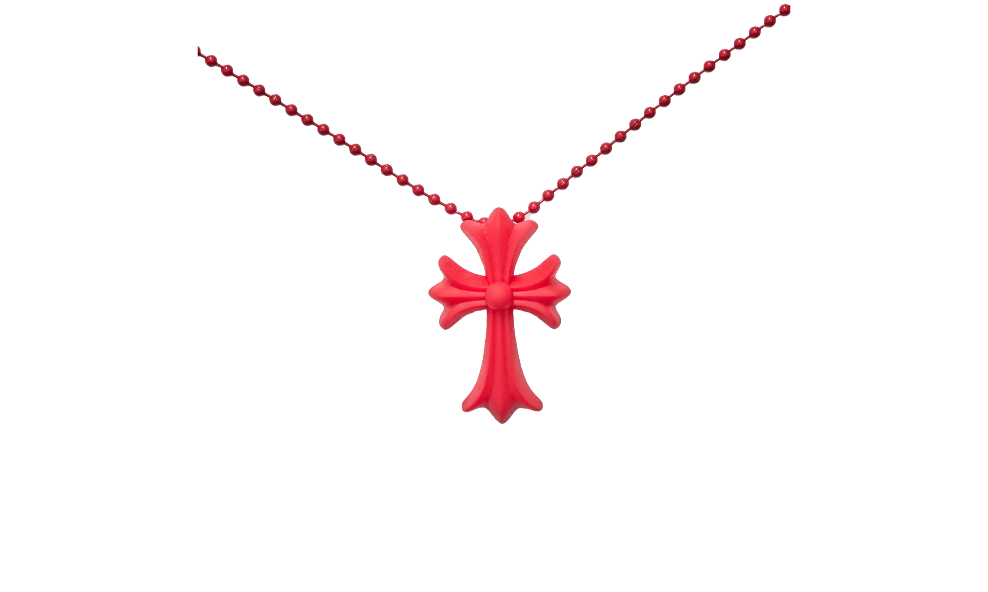 Cross Silicon Necklace "Red" CHRM0498