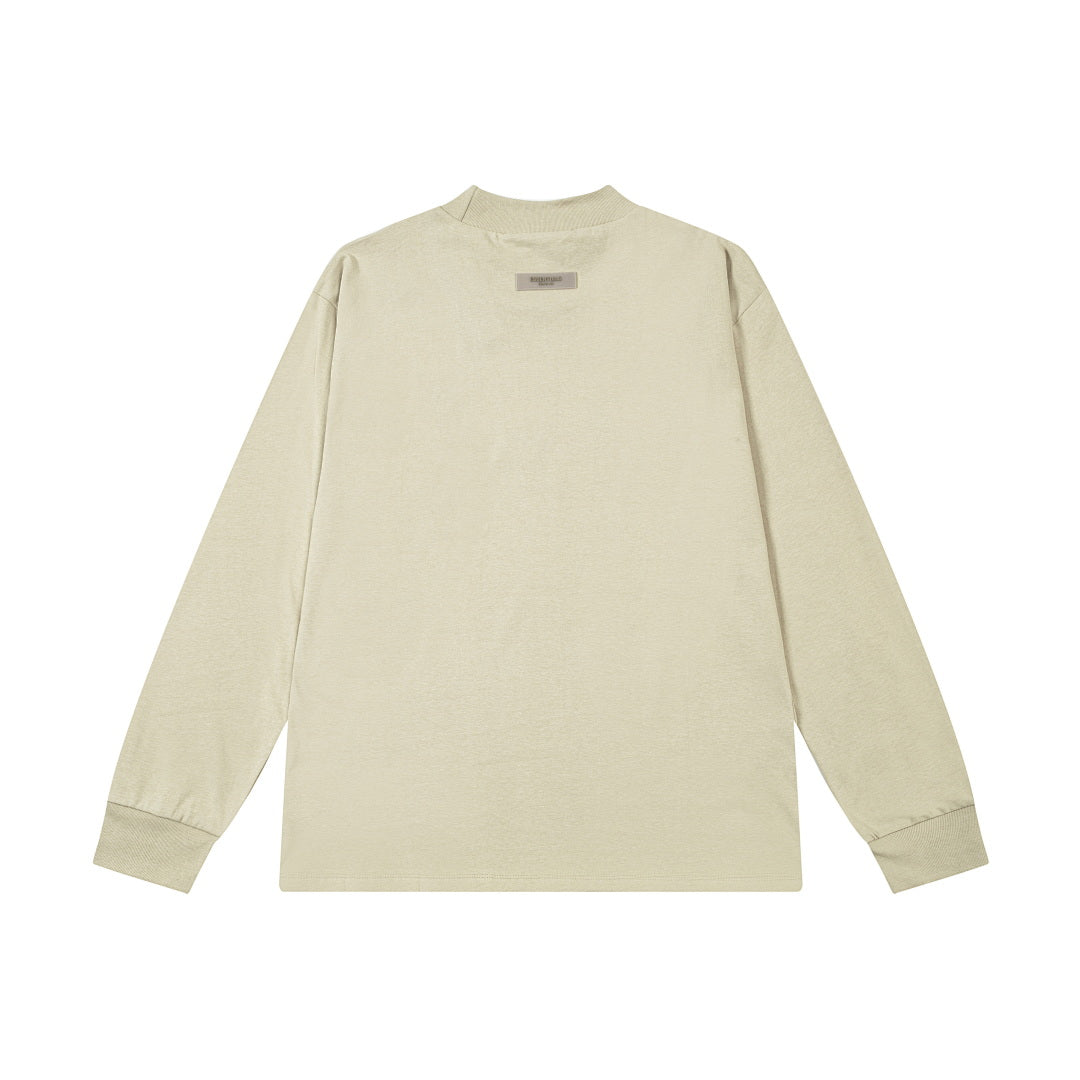 Fear of God Essentials 24SS Silicone Logo Knit Tee - Desert Wheat