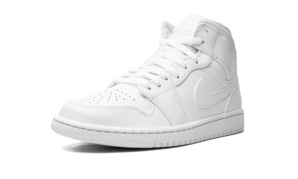 Air Jordan 1 Mid "Triple White" 554724 130