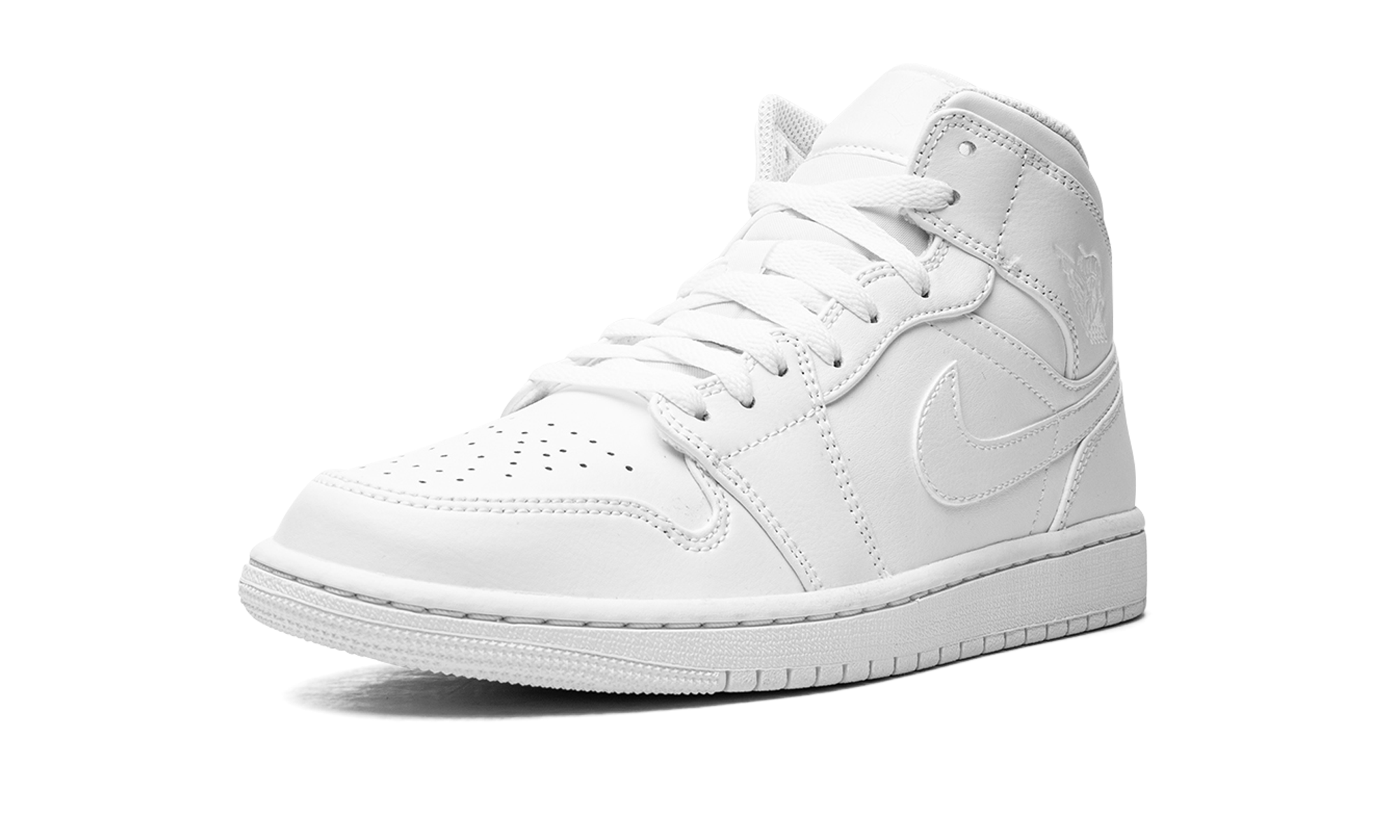 Air Jordan 1 Mid "Triple White" 554724 130