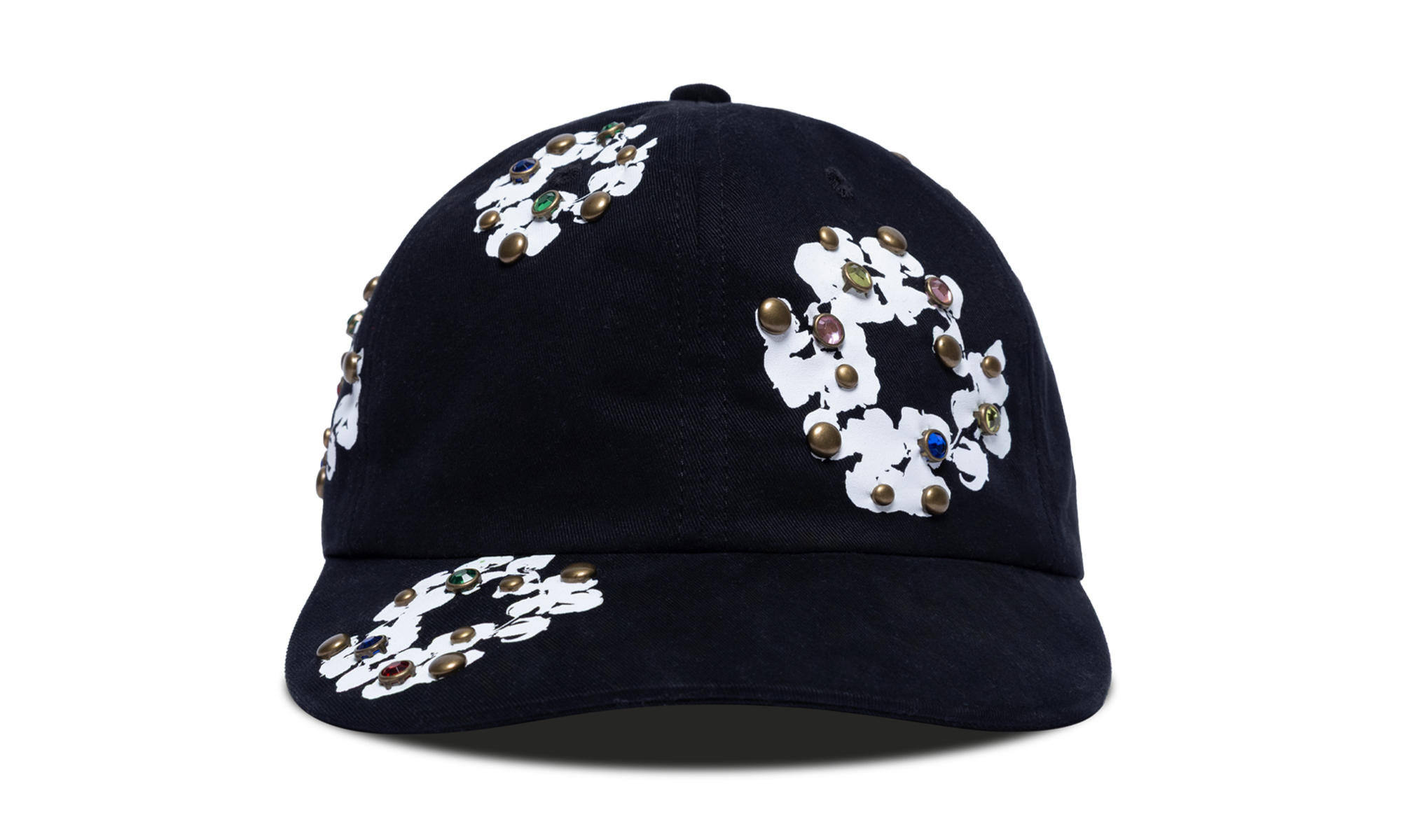 Rhinestone Cotton Wreath Cap "Black" DT351