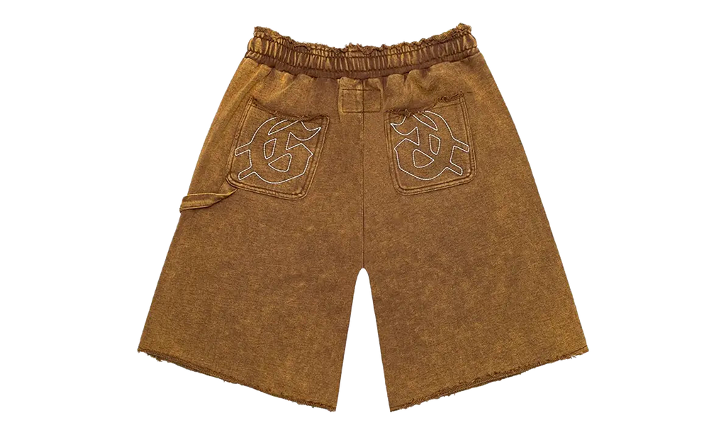 Carpenter Distressed Shorts "Muddy Brown Wash" GS194