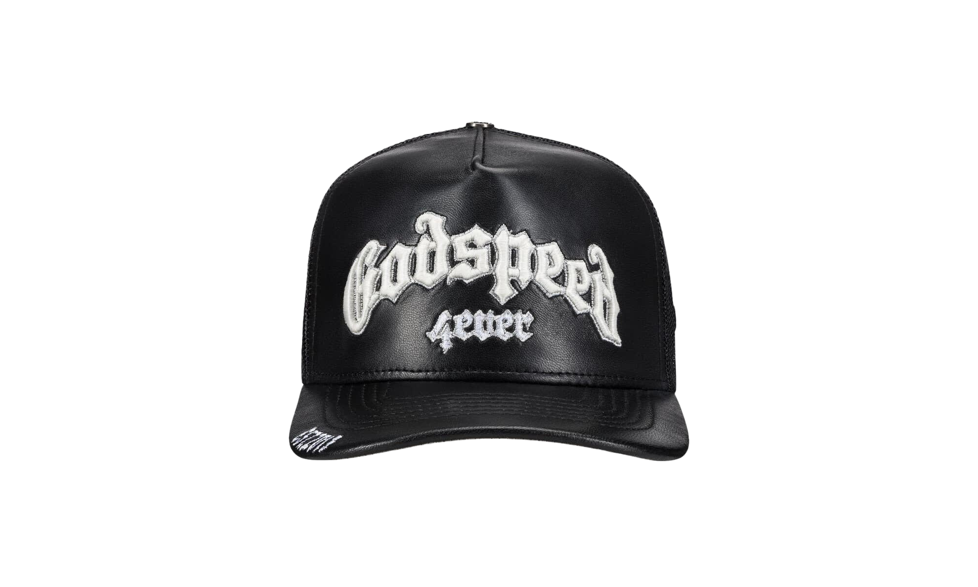 Premium Leather Trucker Hat "Black" I6GIXK1S