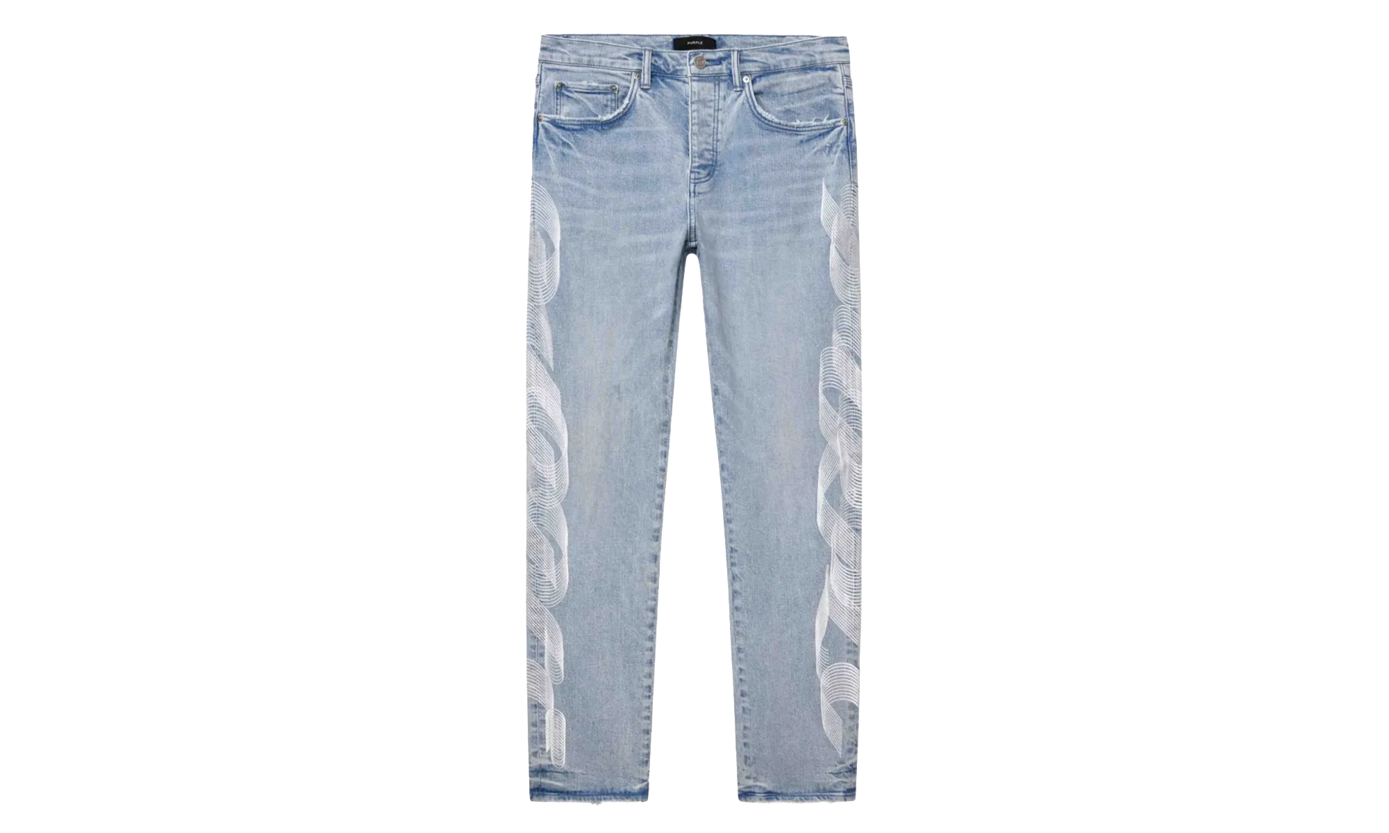 P005 Embroidered Logo Jeans "Light Indigo" P005 LEML226