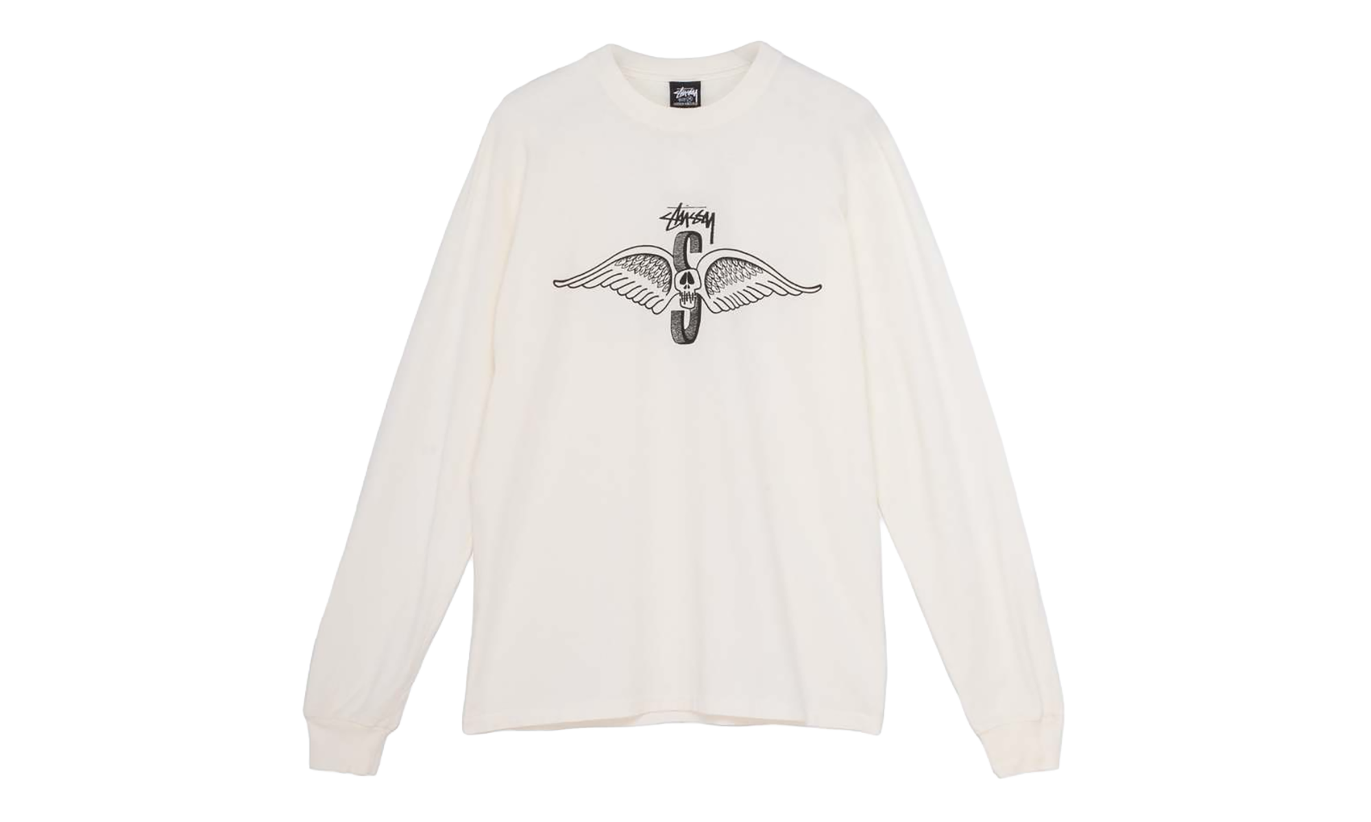 Skull Wings Pigment Dyed Long-Sleeve "Natural" STUS367