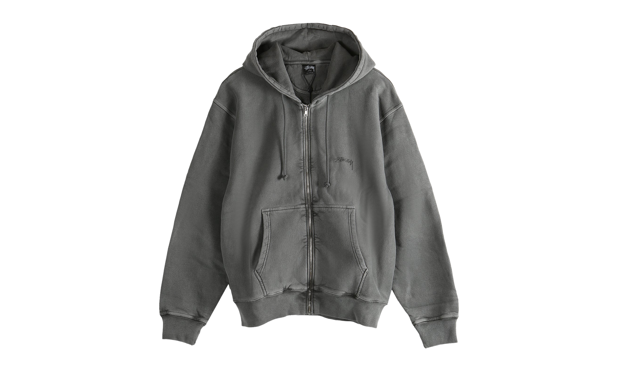 Smooth Stock Pig Dyed Zip Hoodie "BLACK" 1975021 BLAC