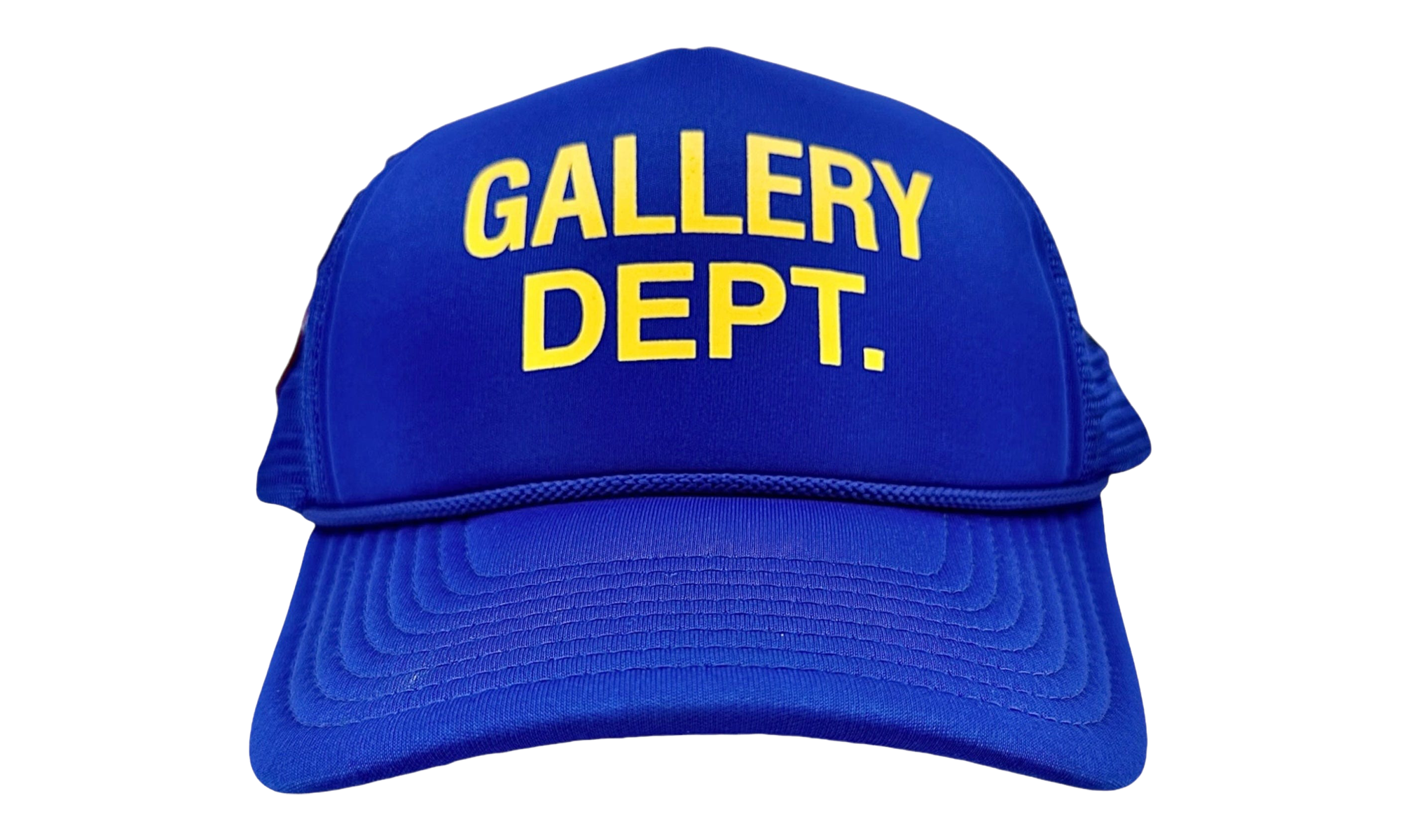 Logo Trucker Hat (4 G Patch Custom) "Blue Yellow" Qw