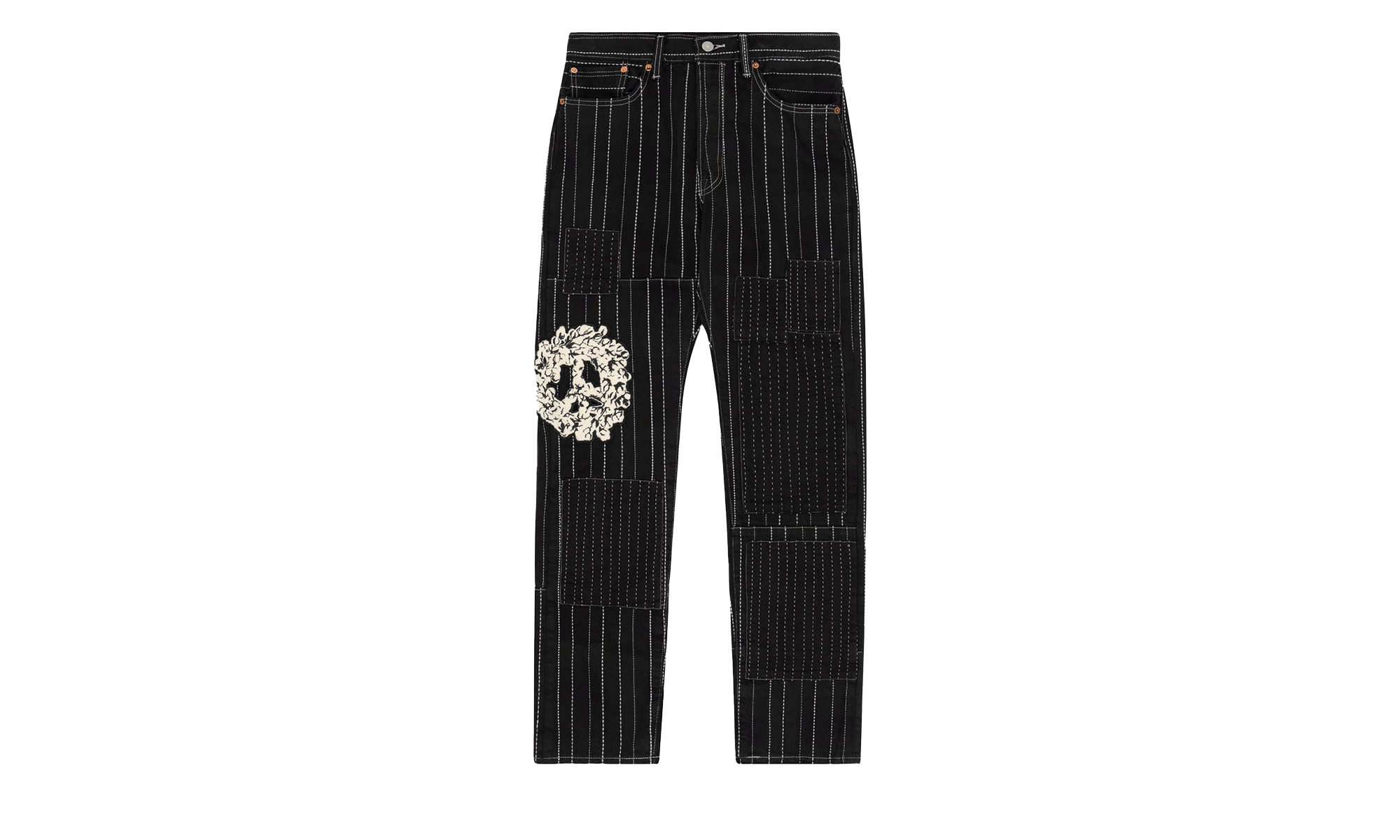 Peace Patchwork 501 Pants "Black" DT221