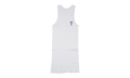 Art Basel Pink Crystal Cross Tank Top "White" CHRM0674