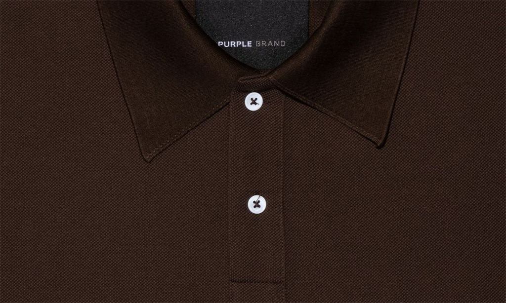 PIQUE OVERSIZED POLO "Brown" P124 MPDB423